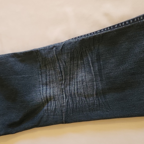 Vintage Y2K Blue ASPHALT Pocketless Jeans Size 7 Wide Flare Hippie Boho Retro - Picture 12 of 13